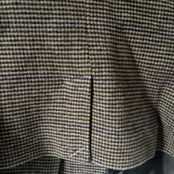 NWT Women’s Chaps Tan Houndstooth Blazer size 14 - Picture 7 of 9